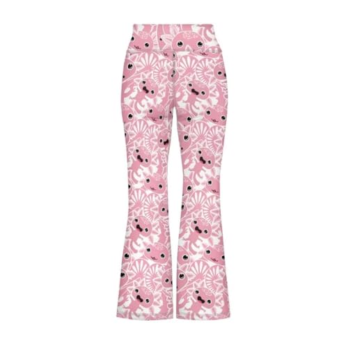 Image of Girls Flare Leggings 5-14T Cute Bell Bottoms for Girl Yoga Pants for Gym