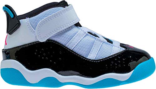 Nike Jordan 6 Rings TD CK0028-100 South Beach White/Black-Hyper Pink-Light Blue Fury-Cyber (4)