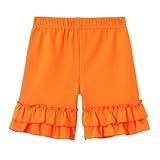 La taille élastique de ce short à volants assure un ajustement parfait pour votre petite princesse, ce qui le rend facile à mettre et à enlever pour les enfants. Ce design assure non seulement la commodité mais empêche également tout inconfort ou restriction pendant l'exercice, la course ou le jeu.