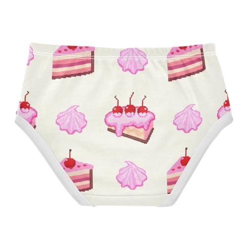 Cute Pink Cake Beige Little Girl Panties Toddler Underwear Floral Cotton Animals Briefs Undies Kids 2t2