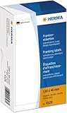  HERMA Frankieretikett, Einzeletikett, selbstklebend, Spezialpapier, 130 x 40 mm, weiß (500 Stück), Sie erhalten 1 Packung á 500 Stück