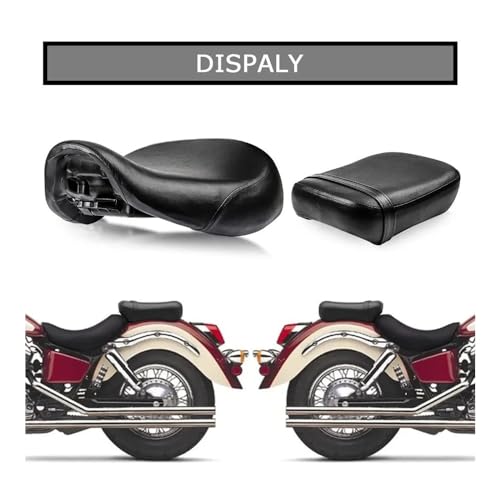 Siège deux places pour Shadow ACE VT750 selle passager arrière bicolore