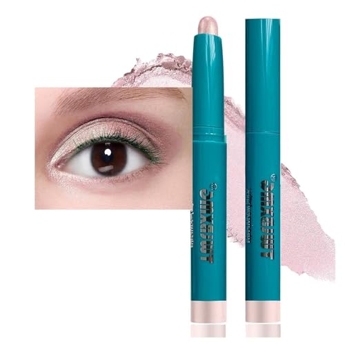 Metiplou Eyeshadow Stick Cream Shimmer Glitter Eye Brightener Stick Waterproof Long Lasting Smooth Eyeliner Pencil Highlighter Makeup Natural Soft Pink #01