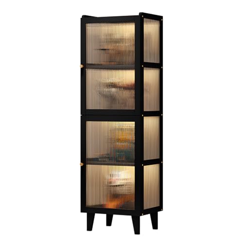 3-Tier Acrylic Display Cabinet, Clear Multi-Layer Showcase, Open Floor Storage Shelf for Collectibles, Simple No-Door Design, Ideal for Home or Retail Use