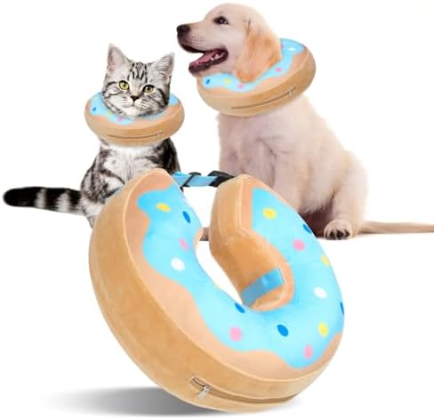 Supet Dog Cone Adjustable Pet Cone Pet Recovery Collar Comfy Pet Cone Collar Protective For After Surgery Anti-Bite Lick Wound Healing Safety Practical Plastic E-Collar For Dogs And Cats (Grey XS