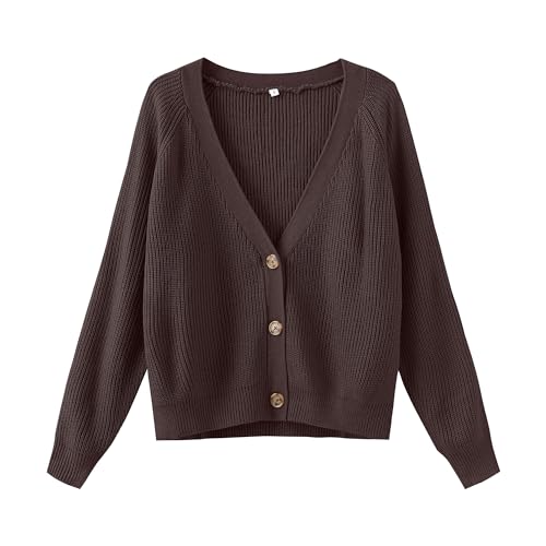 Image of TASAMO Womens Cardigan Sweaters 2026 Fall Cropped Lightweight Sweater