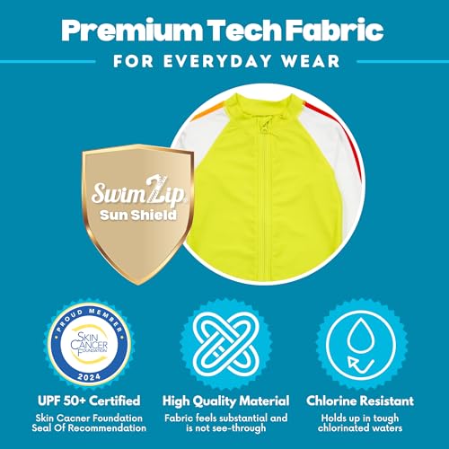 Image of SwimZip Boys' Long Sleeve Rash Guard & Swim Shorts Set - UPF 50+ Sun Protection