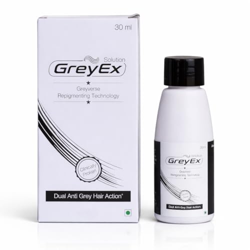 Image of Greyx Solution 30ml | Advanced Grey-verse Repigmenting Technology | Clinically Proven Dual Hair Action | Prevents Premature Greying | Unisex Hair Serum