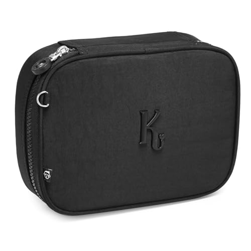 Estojo Box Organizador Kika Escolar Quadrado Grande Feminino (Preto)