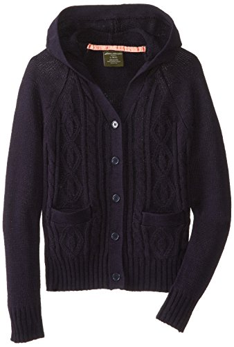 Eddie Bauer Girls' V Neck Cardigan Sweater with Hood