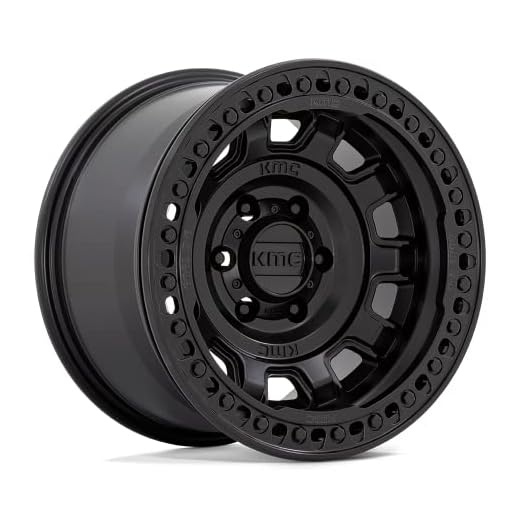 KMC KM236 Tank Beadlock 17x9 5x5" -38mm Satin Black Wheel Rim 17" Inch