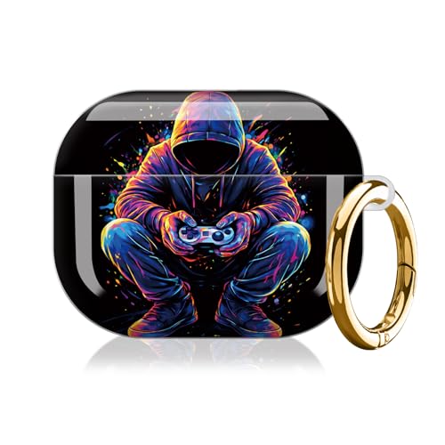 AirPod Pro 3�p�n�[�h�ی�P�[�X �ϏՌ��� ��v�ȃV�F�� �L�[�`�F�[���t�� �L���[�g�ŃX�^�C���b�V���ȃf�U�C�� (�l�I���p�[�J�[ �Q�[�}�[ �R���g���[���[ �X�v���b�V���A�[�g)