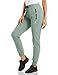 MAGCOMSEN Damen Outdoorhose Loose Fit Jogging Hosen Lang Radhose Leicht Sommer Trekkinghose Frauen Atmungsaktiv Kletterhose Training Passform für Angeln Camping Hellgrün XS