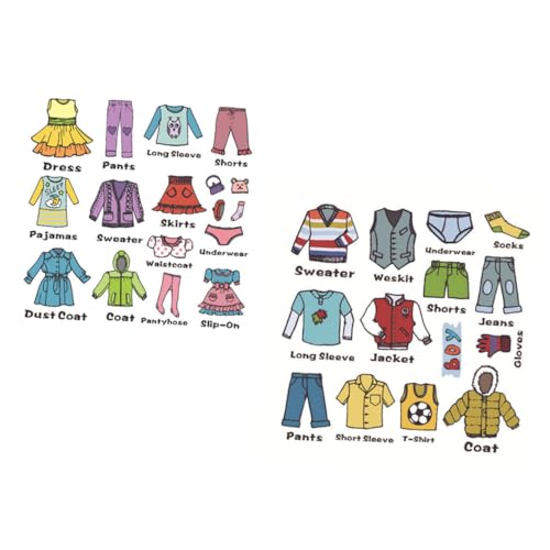 BESPORTBLE Etiquetas Adhesivas para Organizar Ropa Clasificadores para Armarios Pegatinas Autoadhesivas para Ropa Decoración Funcional para Hogar Fáciles de Leer y Usar