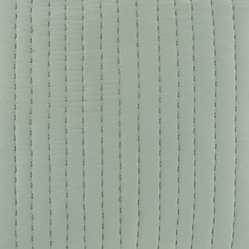 Image of INK+IVY Single 100% Cotton Euro Sham - European Square Decorative Pillow Cover, Hidden Zipper Closure (Cushion NOT Included), Camila, Quilted Seafoam 26 inchx26