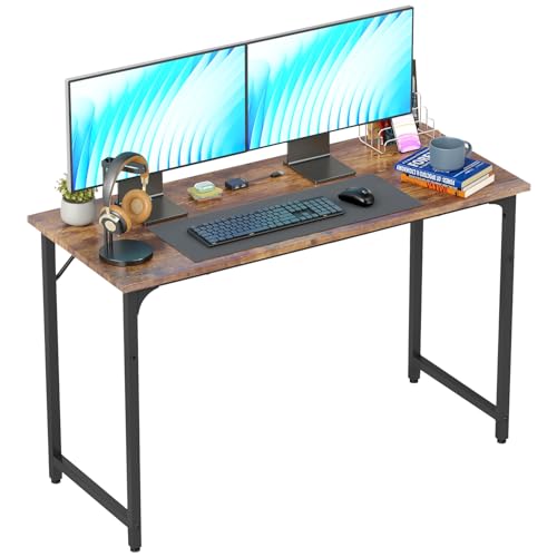 Image of BestOffice Computer Desk,Home Office Desk, Modern Simple Style for Home Office Study Writing (Vintage, 47 Inch)