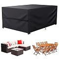LCGOD Patio Furniture Cover ,Waterproof Outdoor Sectional Couch Set Covers ,General Purpose, Outside Table and Chair Covers,Rectangular Heavy Duty Weatherproof 90"Lx65"Wx31"H