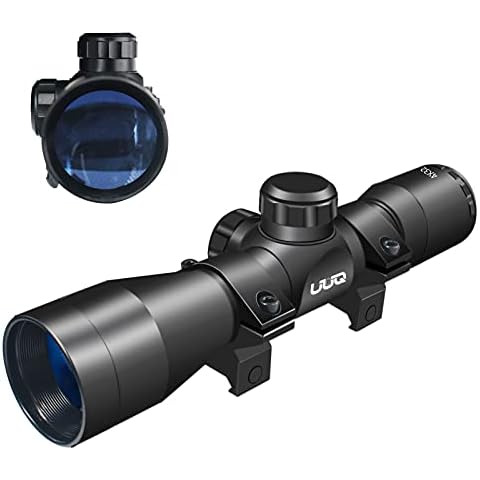 UUQ Tactical 4X32 Compact .223 .308 Scope Rangefinder Reticle/w Ring Mounts Cover