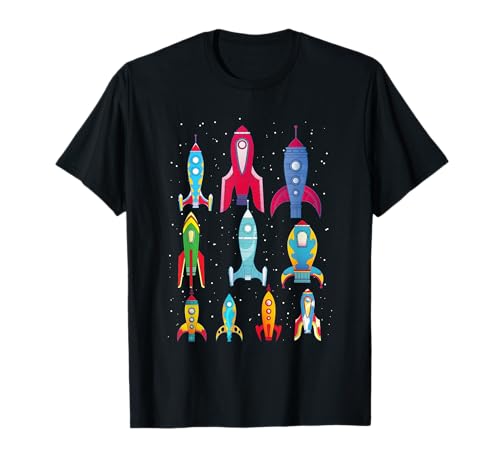 Space Planets Rocket Futuro Astronauta Regalo Niños Astronauta Camiseta