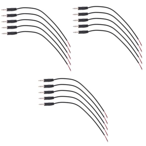 Conectores de cable de audio mono de 3.5 mm jojofuny con cable desnudo para soldadura