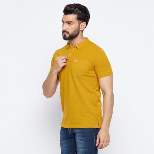 Image of NEVA Men's Regular Fit Half Sleeve Polo Neck T-Shirt with Chest Pocket