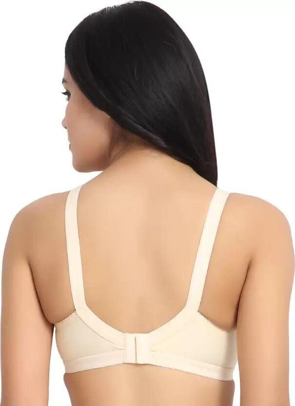 Image of ELEG & STILANCE Women's Cotton Plus Size Minimizer Bra Non-Padded Big Bust Support with Adjustable Straps Soft & Comfortable Everyday Bra