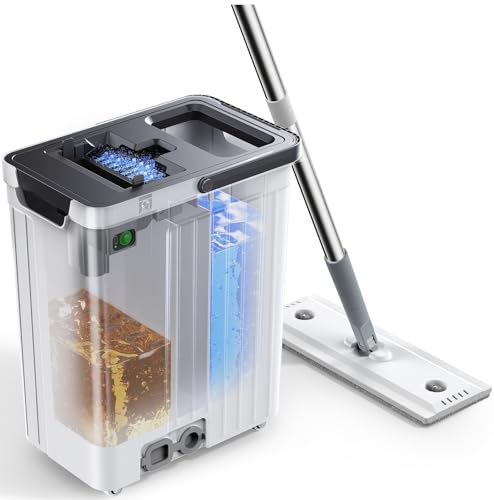 ADICOM Mop and Bucket Set | Auto-Spray Cleaning | Dirty...