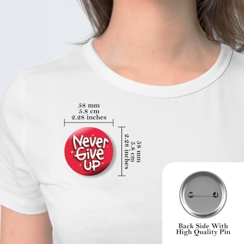 Image of Motivational Pins Badges 58mm Size | Round Button Badges | Inspirational Quotes | Return Gift | Event Badges | Kids Badges | Women brooches | Perfect for Backpacks