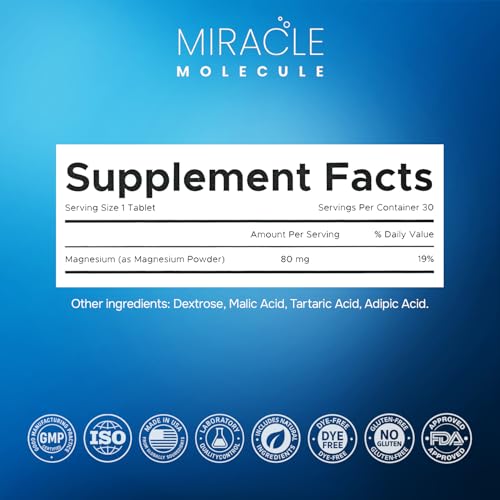 Molecular Hydrogen Tablets with Elemental Magnesium | 12PPM Hydrogen Water Tablet | 30 Tablets | Health & Wellness, Cognitive Support, Hangover Relief & Immunity Boost | Miracle Molecule - Image 3