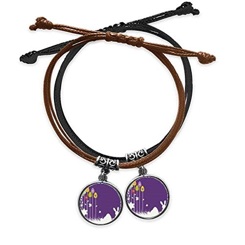 Bracelet religion de Pâques papillon cuir double pour éviter les bijoux fragiles