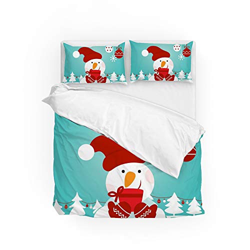 Parure de lit 1 personne toutes saisons en polyester doux Motif 1