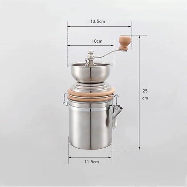 ZHANGCHI12 Grano de café Grinder 304 Acero Inoxidable Hogar Pequeño Mini Molinillo de café Portátil Portátil Capacidad… - Imagen 8