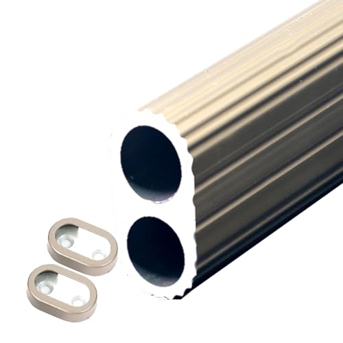 Barra Armario Barra de clóset Barra para colgar en la pared del armario, Barra para colgar ropa de alta resistencia para pantalones vaqueros cortina suéteres, Barra de armario ovalada para Ventanas La