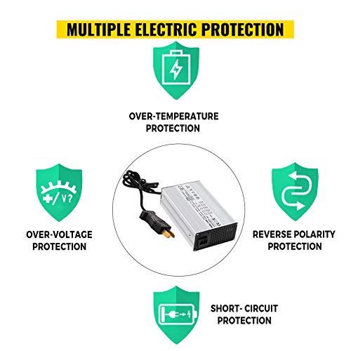 Vevor Golf Cart Battery Charger 36V Club Car Charger 18A Golf Cart Electric Charger Splayed Plug/Led Club Car Battery Charger Aluminum Shell Power Wise Golf Cart Battery Charger For Ez Go Yamaha #TOP5