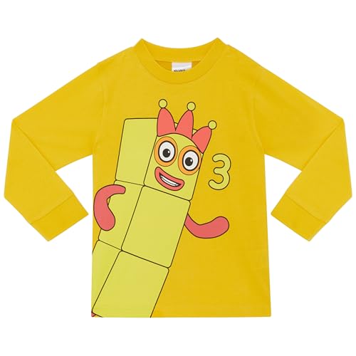 Numberblocks Unisex 3 Pack 100% Combed Cotton Long Sleeved T-Shirts Tops - 5-6 Years 116cm Multicoloured - Image 5