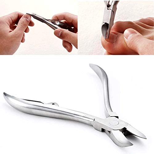 Coupe-ongles pour ongles épais et incarnés en acier inoxydable de 12 cm