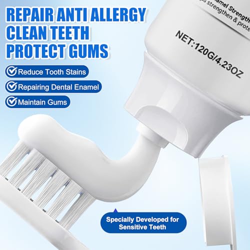 Hydroxyapatite Toothpaste, Nano Hydroxylapatit Zahnpasta Ohne Fluorid, Fluoridfreie Zahnpasta mit Sanfter Minze, Linderung von Zahnempfindlichkeit, Langanhaltend Frischer Atem (2) – Bild 5