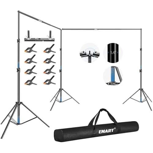 EMART Heavy Duty Backdrop Stand, 10x20FT Back Drop Stand for Party Decorate