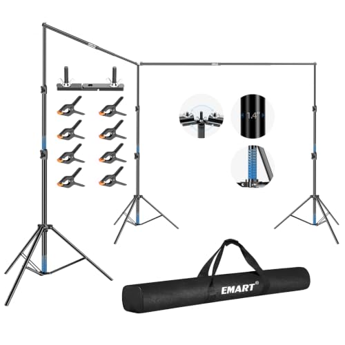 EMART Adjustable Backdrop Stand with Clamps