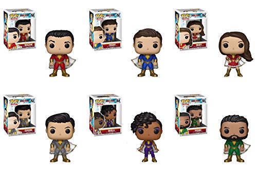 POP! Funko Shazam: Shazam + Freddy + Marry + Eugene + Darla + Pedro - 6 Figure Vinyl Bundle Set