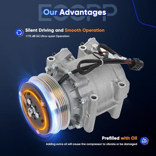 Image of ECCPP A /C Compressor with Clutch 2010-2014 for Honda Insight 1.3L 2011-2016 for Honda CR-Z 1.5L AC Compressor