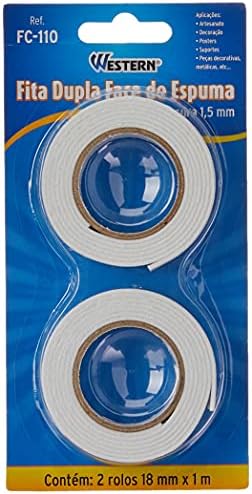 Western FC-110 Fita Dupla Face, Branco, 1 m ...