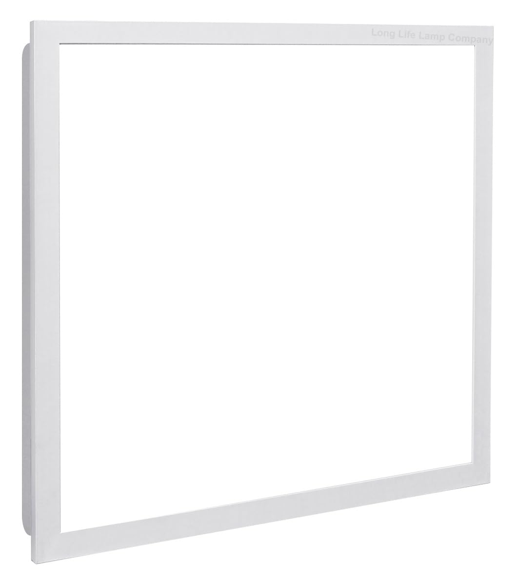 Long Life Lamp Company White 48W Dimmable Led Ceiling Panel 600 X 600 Daylight 6500K High Power Brightness Recessed Tile Light Includes Driver And Heat Sink 48Wbl