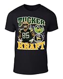 DTGVirgil Black Green Bay Tucker Kraft Bootleg Style Throwback Style T-Shirt Men's Adult Small