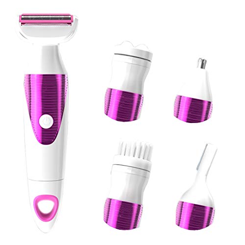 Electric Razor for Women - Painless Hair Remover Shaver - Women Facial Hair Removal for Legs Underarms and Bikini Pop-Up Trimmer,USB Rechargeable 5 in1 Multifunctional Lady Shaver