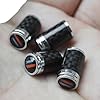(Set of 4) Carbon Fiber Tire Valve Stem Cap C...
