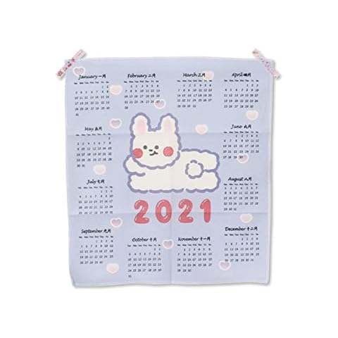 Styleest Calendar 2021,Family calendar 2021,Wall calendar 2021,35.5*39.5cm Calendar Tapestry Boy Girl Bedroom BackgroundCloth Wall Decoration Cover