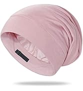 OLESILK Silk-Bonnet for Curly Hair, Silk Hair Bonnet for Sleeping, Silk Sleep Cap Hair Warp for S...