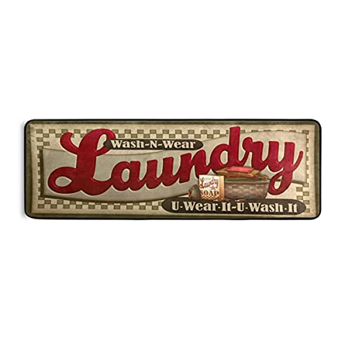 Laundry Rug for Laundry Room Farmhouse Decor Runner Rugs Machine Washable Laundry Mat 72x24in, Wash Wear