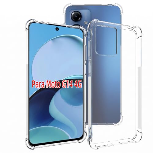 USTIYA Case for Motorola Moto G14 4G Clear TPU Four Corners Protective Cover Transparent Soft - image 1